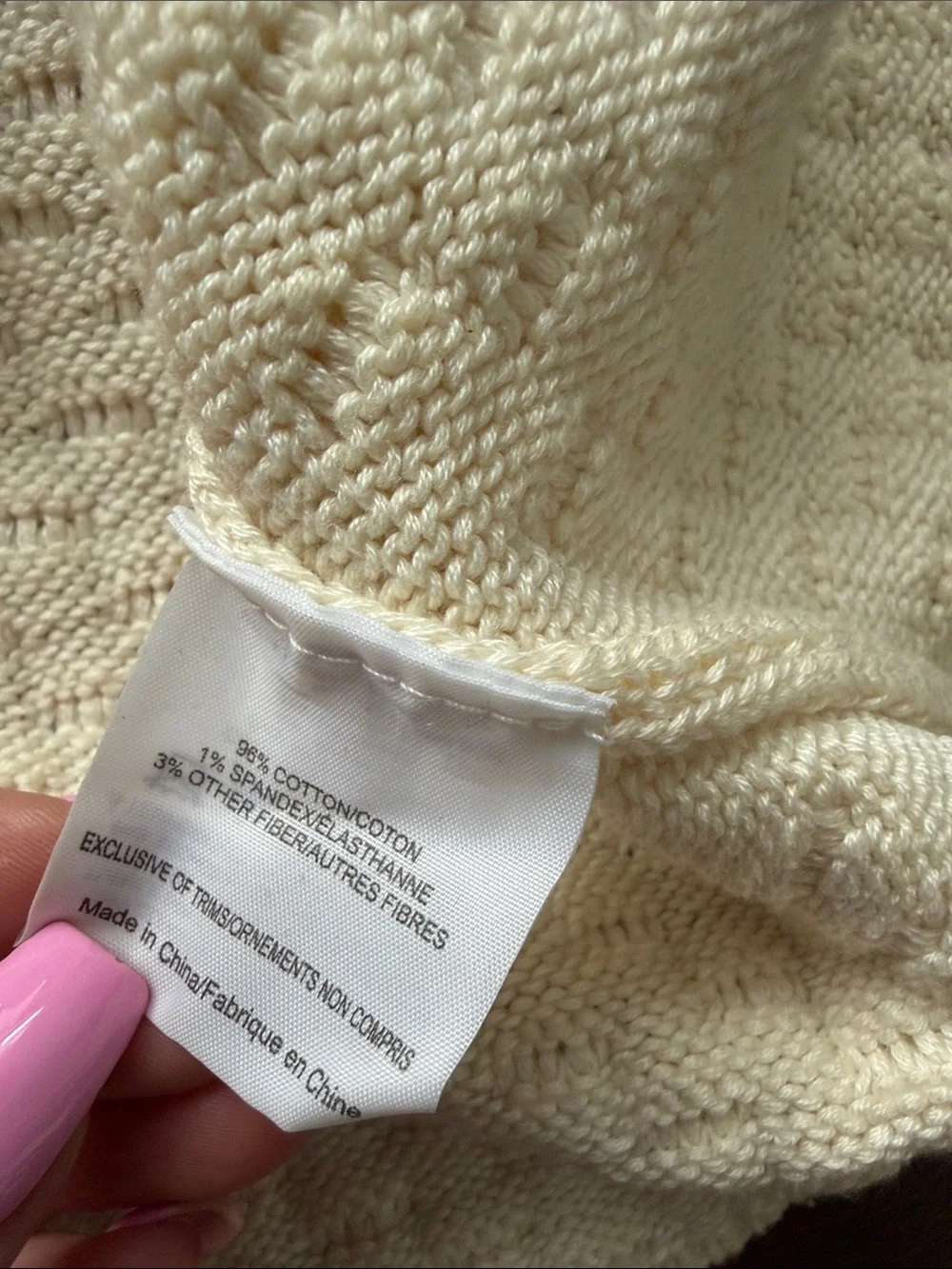 Tory Burch Cream Bobble Knit Short-Sleeve Sweater